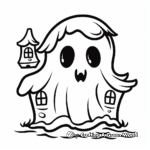 Ghost and Haunted House Coloring Pages 4