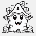 Ghost Castle Coloring Pages 2