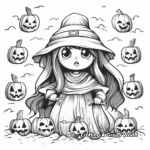 Ghosts and Witches Coloring Pages 1