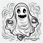 Ghoulish and Scary Ghost Coloring Pages 3