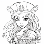 Girls Pirate Princess Coloring Pages 1