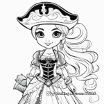 Girls Pirate Princess Coloring Pages 2