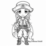 Girls Pirate Princess Coloring Pages 3
