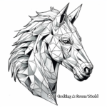 Glistening Iridescent Unicorn Head Coloring Pages 1