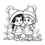 Gnome Couples: Sweet Moments Coloring Pages 2