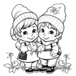 Gnome Couples: Sweet Moments Coloring Pages 4
