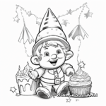 Gnome Festivities: Gnome Party Coloring Pages 4