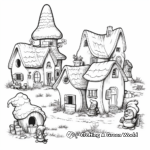 Gnome Village Coloring Sheets 1