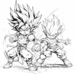 Goku and Frieza Epic Battle Coloring Pages 4