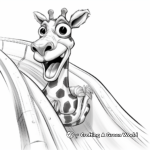 Goofy Giraffe Slides Coloring Pages 3