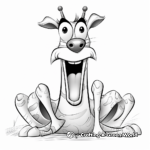Goofy Giraffe Slides Coloring Pages 4