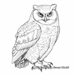 Gorgeous Snowy Owl Coloring Pages 3