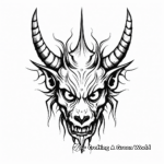 Gothic Dark Unicorn Head Coloring Pages 2