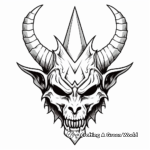 Gothic Dark Unicorn Head Coloring Pages 3