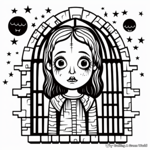 Gothic Window Coloring Pages for Artistry 2