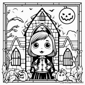 Gothic Window Coloring Pages for Artistry 3