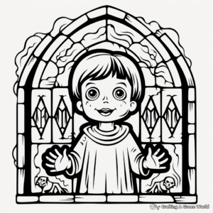 Gothic Window Coloring Pages for Artistry 4