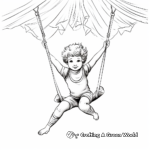 Graceful Trapeze Artist Coloring Pages 1