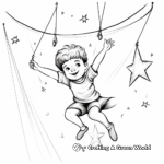 Graceful Trapeze Artist Coloring Pages 2