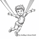 Graceful Trapeze Artist Coloring Pages 4