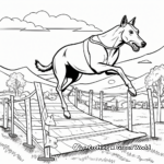 Greyhound in Agility Course Coloring Pages 4