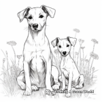 Greyhound Puppies' Delightful Coloring Pages 2