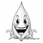 Grinning Cartoon Squid Coloring Pages for Children 1