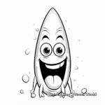 Grinning Cartoon Squid Coloring Pages for Children 3