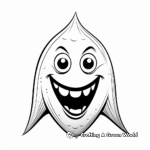 Grinning Cartoon Squid Coloring Pages for Children 4