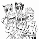 Group Image of Miraculous Team Coloring Pages 2