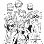 Group Image of Miraculous Team Coloring Pages 4