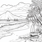 Hawaiian Beach Scenery Coloring Pages 3