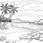 Hawaiian Beach Scenery Coloring Pages 4