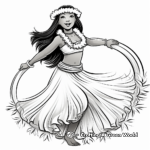 Hawaiian Hula Dancer Coloring Pages 4
