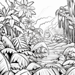 Hawaiian Rainforest Scene Coloring Pages 2