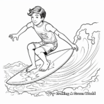Hawaiian Surfer Coloring Pages for Kids 2