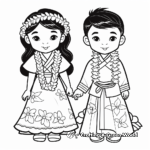 Hawaiian Traditional Outfits Coloring Pages 1