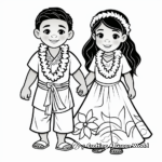 Hawaiian Traditional Outfits Coloring Pages 2
