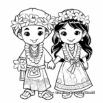 Hawaiian Traditional Outfits Coloring Pages 4
