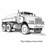 Heavy Duty Flatbed Truck Coloring Pages 1