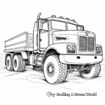 Heavy Duty Flatbed Truck Coloring Pages 2