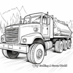 Heavy Load Flatbed Truck Coloring Pages 1