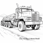 Heavy Load Flatbed Truck Coloring Pages 2
