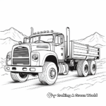 Heavy Load Flatbed Truck Coloring Pages 3