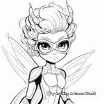 Heroic Queen Bee Coloring Pages for Kids 3