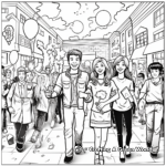 High School Spirit Homecoming Coloring Pages 3
