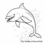 Hilarious Jumping Dolphin Coloring Pages 2