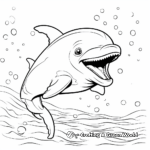 Hilarious Jumping Dolphin Coloring Pages 3