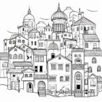 Historic Old City Coloring Pages 1