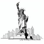 Historical Statue of Liberty Coloring Pages 1